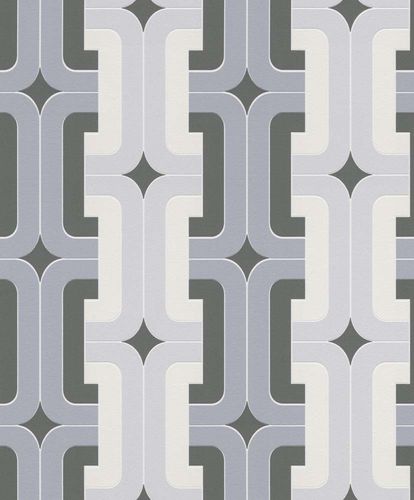 Non-woven Wallpaper Rasch Hotspot retro square grey 804805