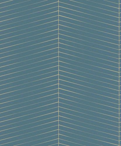 Non-woven Wallpaper Rasch graphic design green gold gloss 941418