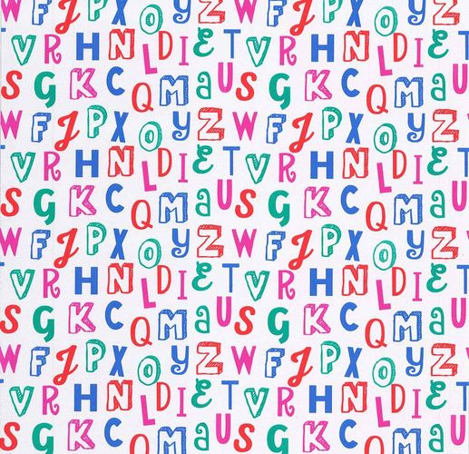 Kids Wallpaper Die Maus letters white colourful 05214-10