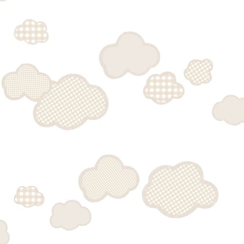 Kids Wallpaper clouds square beige Rasch Textil Favola 303267