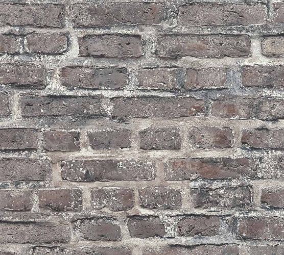 Wallpaper Neue Bude 2.0 stone bricks wall dark brown grey 36139-3