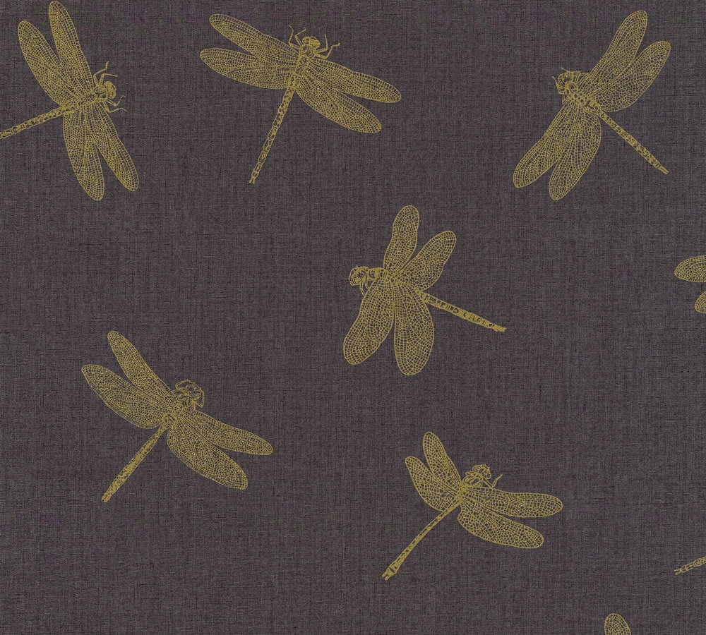 Wallpaper Dragonfly Anthracite Gold As Creation 35897 3 Wallpaper Dragonfly Anthracite Gold As Creation 35897 3 001