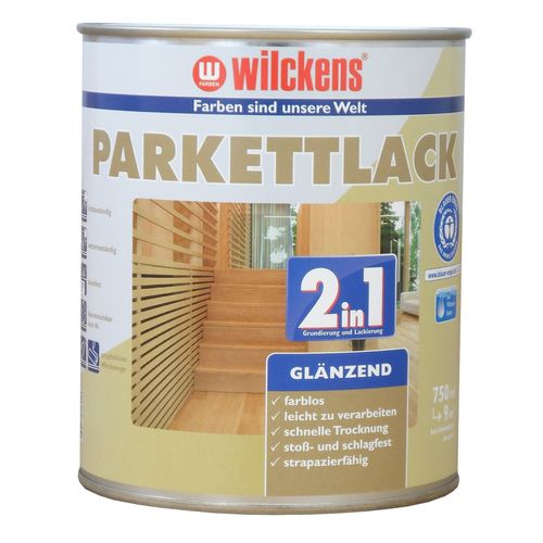 Wilckens 2in1 Parquet Flooring Varnish Paint Lacquer 750ml