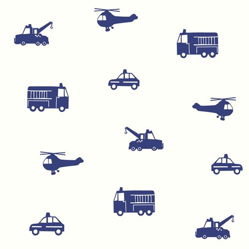 Article picture Kids Wallpaper Cars Helicopter white blueß Rasch Textil 137321