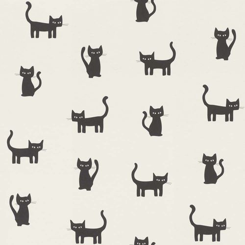 Article picture Kids Wallpaper Cats Kitty white black Rasch Textil 138928