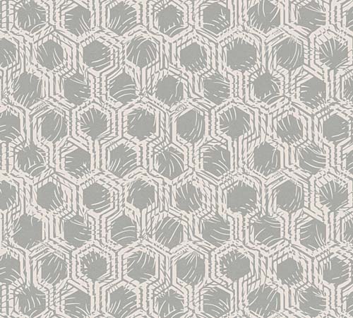 Detail picture Wallpaper combs silver cream Architects Paper Alpha 33327-2