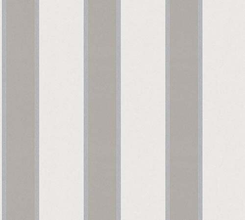 Product picture Wallpaper stripes light grey taupe metallic Architects Paper 33329-1
