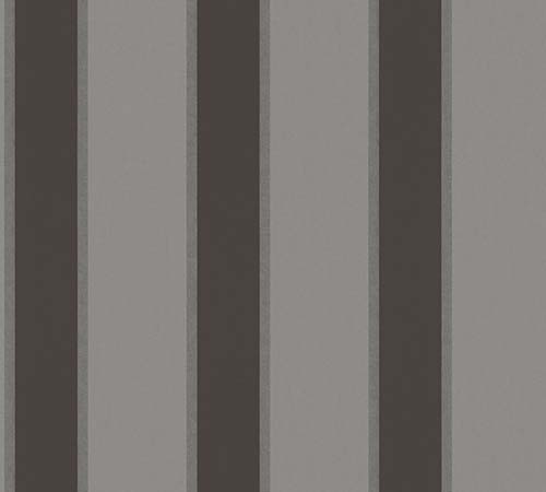 Article picture Wallpaper stripes grey black metallic Architects Paper 33329-4