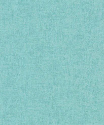 Image Non-woven Wallpaper Rasch plain textured turquoise 489866