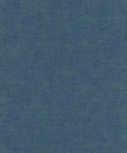 Image Non-woven Wallpaper Rasch plain textured petrol 490091