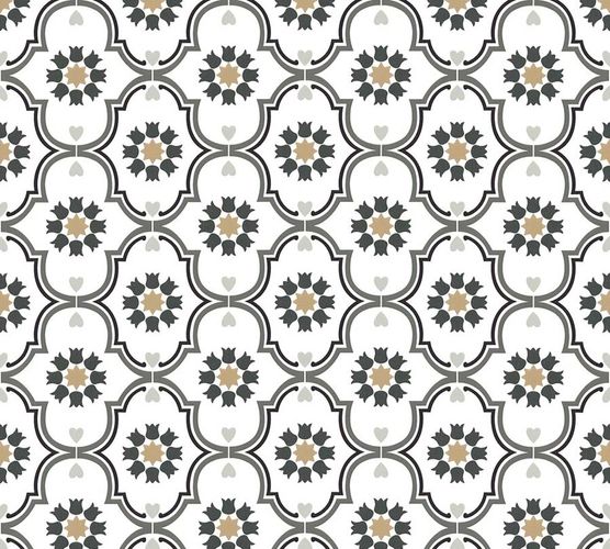Itemimage Non-Woven Wallpaper Ornaments Floral white grey livingwalls 36297-4