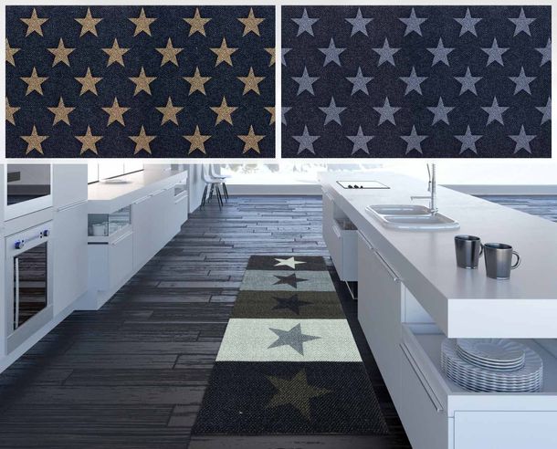 Kitchen Runner Rug Carpet Mats Stars Starlet | washable