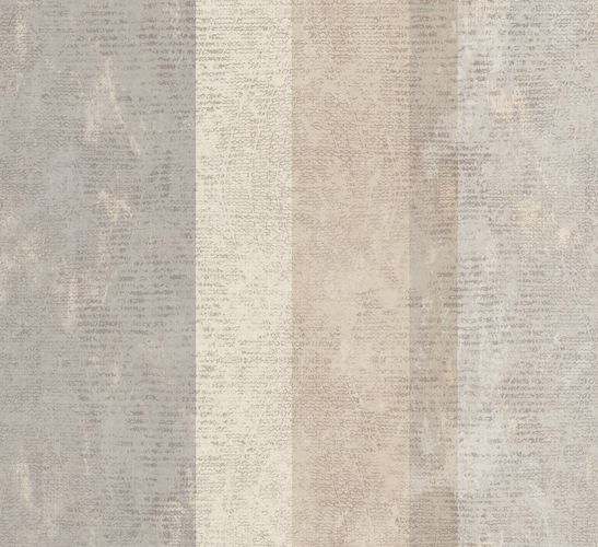 Item Image Non-Woven Wallpaper Stripes beige grey Glossy Rasch Textil 107631