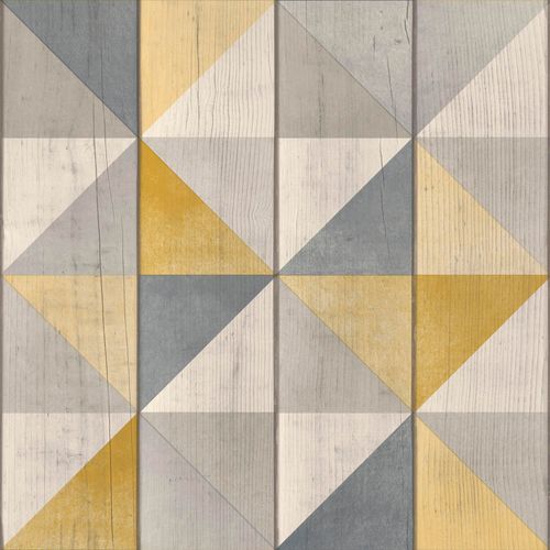 Article picture Non-Woven Wallpaper wood panels geometric yellow GranDeco  EP3104