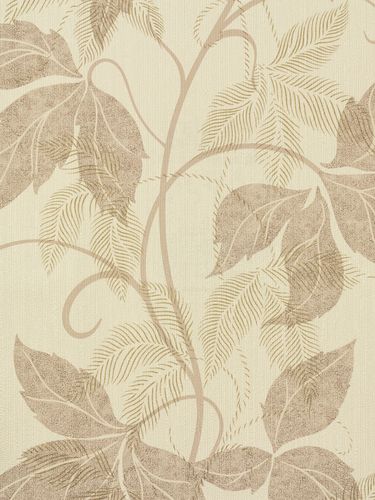 Non-woven wallpaper stripes cream gold 42088-30