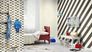 Kids Wallpaper blockstripes anthracite white Rasch 531626 3