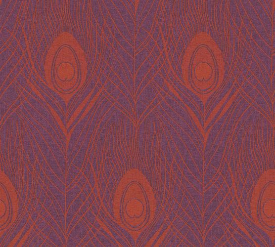 Article picture Wallpaper feather peacock purple 36971-5