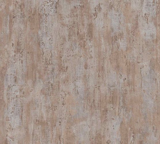 Non-Woven Wallpaper Patina brown silver Metallic 36493-1