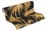 Non-Woven Wallpaper Bamboo Leaves Design black orange 2