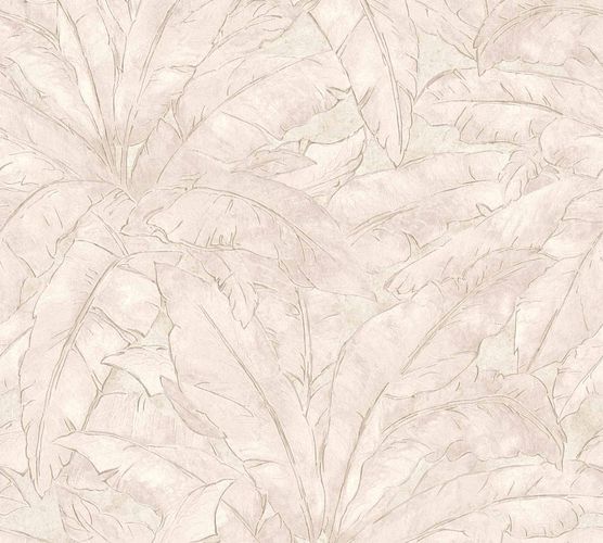 Non-Woven Wallpaper Leaves Fern cream beige Gloss 36927-2