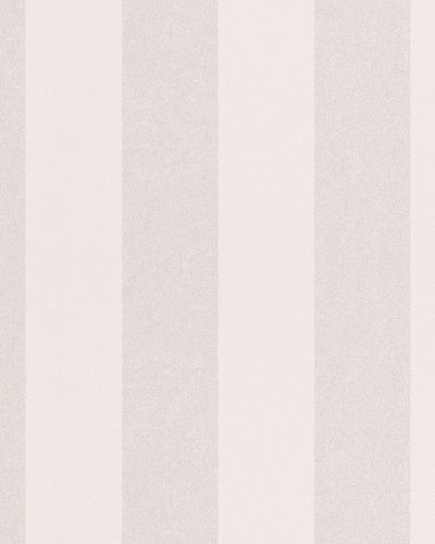 Non-Woven Wallpaper stripped cream white metallic 31322