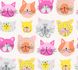 Kids Wallpaper Cat Kitten white colourful 36754-2 1