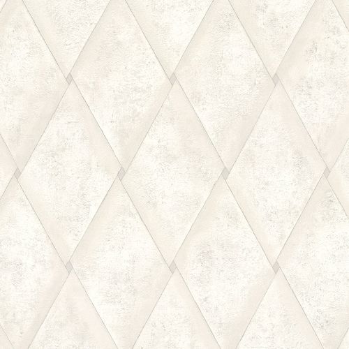 Non-woven Wallpaper Rhombus Concrete Look grey 83935