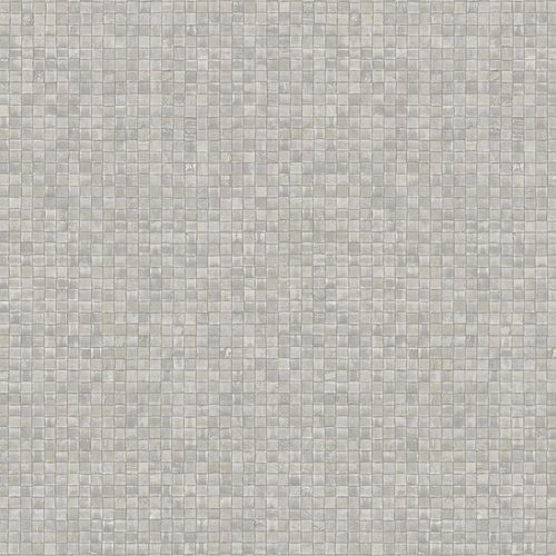 Non-woven Wallpaper Mosaic Look grey taupe 83940