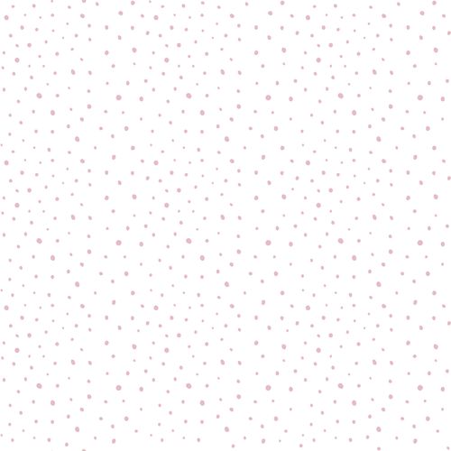 Kids Wallpaper dots white pink Babylandia 005452