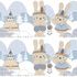 Kids Border indiana bunnies white blue Babylandia 005496 1