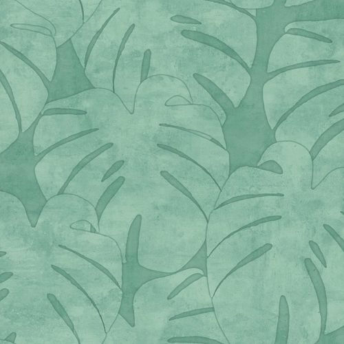 Non-Woven Wallpaper Leaves Watercolour green 139003