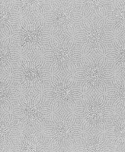 Non-Woven Wallpaper Circles silver Gloss Rasch 530520