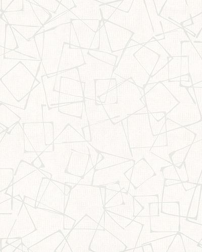 Non-Woven Wallpaper Rectangles white silver Gloss 6745-40