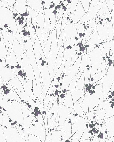 Non-Woven Wallpaper Floral Lines white Gloss 6749-10