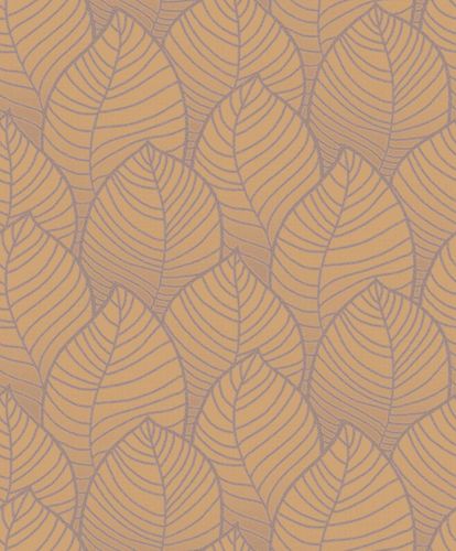 Image Non-Woven Wallpaper Big Leaves Metallic ON3005