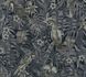 Non-Woven Jungle Birds black grey 37210-4 1