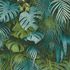 Non-Woven Jungle Leaves green blue 37280-3 3