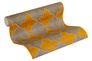 Non-woven wallpaper tile look yellow taupe 37421-2 2