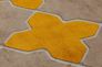 Non-woven wallpaper tile look yellow taupe 37421-2 3