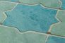 Non-woven wallpaper tile look blue pale green 37421-4 3