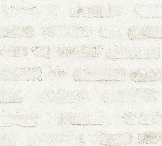 Non-woven wallpaper stone wall creamgrey 37422-2