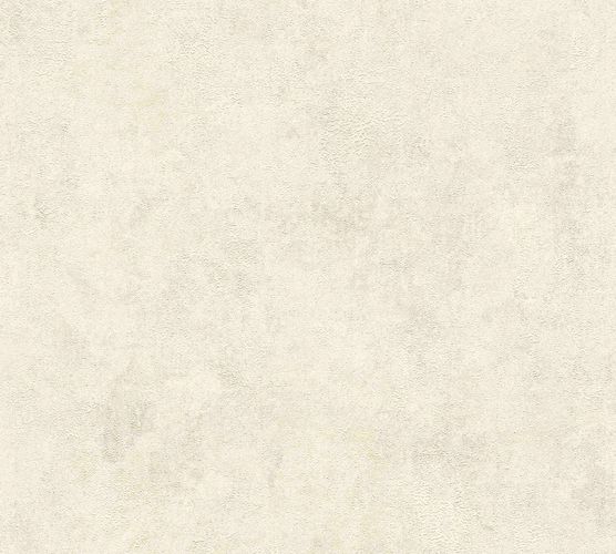 Non-woven wallpaper plain with structure creambeige 37425-2