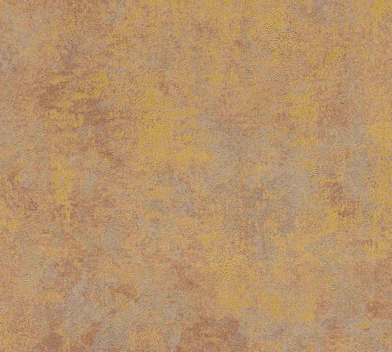 Non-woven wallpaper plain with structure orange 37425-3