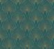 Non-woven wallpaper art deco turquoise gold 37427-5 1
