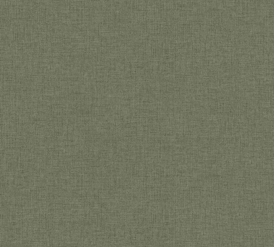 Non-woven wallpaper mottled plain green grey 37431-2