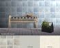 Non-woven wallpaper tiles blue white 37388-2 6