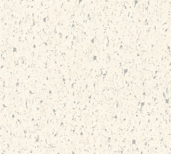 Non-woven wallpaper cork optics white 37389-2