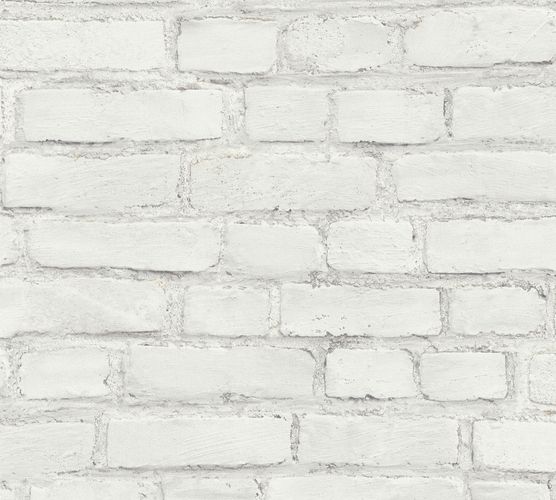 Non-woven wallpaper stone optic grey 37414-2