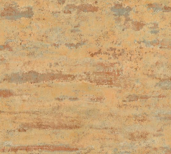 Non-woven wallpaper vintage wall orange 37415-1