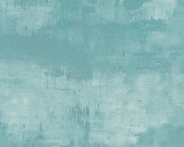 Non-woven wallpaper watercolour plain blue grey 37278-4